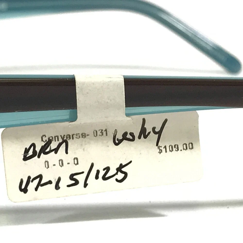 Converse Kids Eyeglasses Frames WHY BROWN Blue Rectangular Full Rim 47-15-125